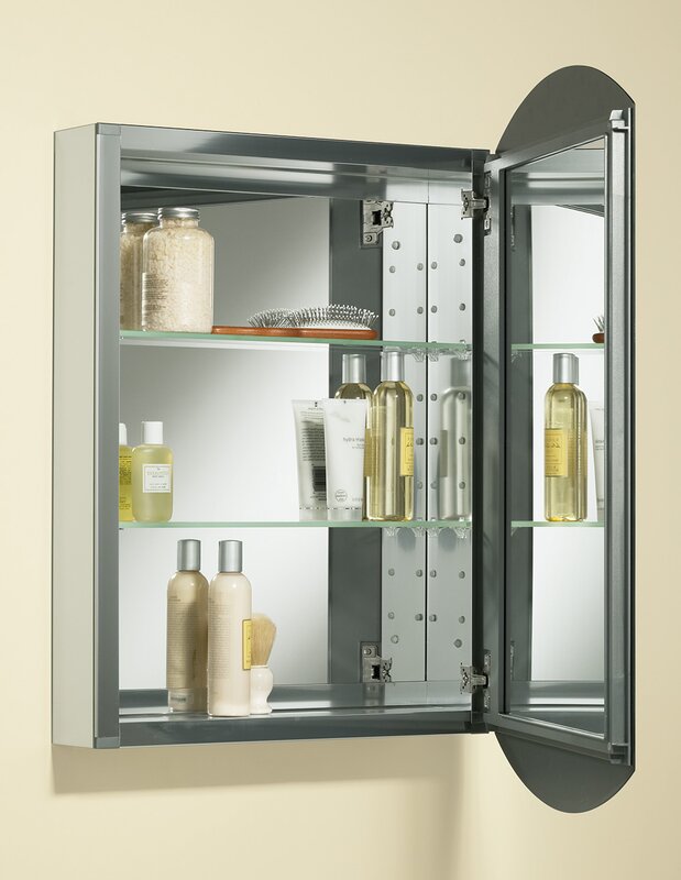 Archer 20%2522 X 31%2522 Aluminum Wall Mount Medicine Cabinet With Mirrored Door 